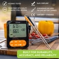 thumbnail image 3 of TruTemp Digital Dual Probe Programmable Meat Thermometer for Grilling, Smoking, & Cooking, Orange, 3 of 9