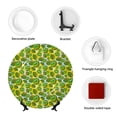 thumbnail image 4 of Daiia Kiwi Fruits Summer Printed Pattern Ceramic Plate Dinner Plates Bone China Decorative Plates with Display Stand Art Ceramic Ornaments for Wall Hanging Decoration-8in, 4 of 6