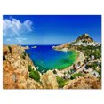 thumbnail image 2 of Lindos Bay Greece Panorama - Landscape Photography Canvas Print, 2 of 3
