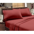 thumbnail image 1 of Hotel Luxurious, 1800 Series, 3pc Sheet Set Branch (Twin, Burgundy), 1 of 1