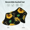 thumbnail image 5 of Easygdp Sunflowers3 Double-Sided Reflective Fisherman Hat,Sun Visor,Casual Hat,Fluorescent Hat,Suitable For Outdoor And Night Walking,Unisex, 5 of 9