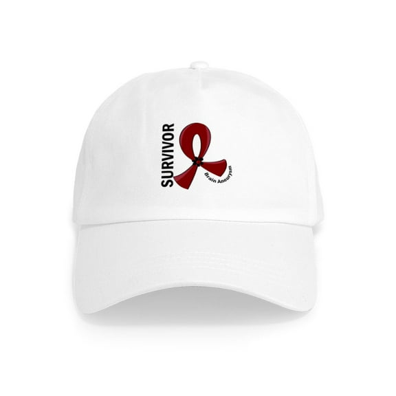CafePress - Brain Aneurysm Survivor 12 Cap - Adjustable 100% Brushed Unisex Casual Cotton Baseball Cap, Beige, 1