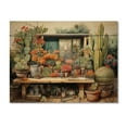 thumbnail image 3 of Designart "Oasis Impasto Mexico Cactus wall art III" Floral Print on Natural Pine Wood, 3 of 5