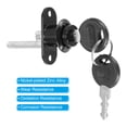 thumbnail image 4 of Uxcell 16mm Drawer Locks, 2 Pack Zinc Alloy Nickel Plated Keyed Different Desk Drawer Lock, Black, 4 of 5