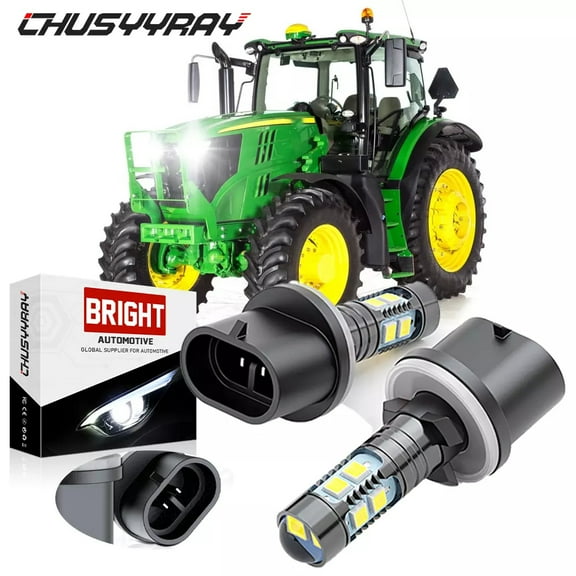 Pair LED Light Bulbs 6000K White - for Deere 4200 4300 4400 4500 4100 4110 4600 Headlight