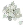 thumbnail image 1 of maskred 50 Pcs Plateau Rond Vierge Pendentif Collier Base DIY Cabochon Argent Blanc 43x22mm 3Set, 1 of 6
