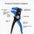thumbnail image 4 of Maytalsory Double Sided Scale Pliers For Precise Wire Stripping Needs Automatic Wire Stripper Wire Strippers Yellow, 4 of 6