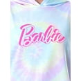 thumbnail image 5 of Mattel Barbie Doll Logo Tie Dye Womens' Pajama Cropped Hooded Jogger Set, 5 of 8