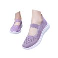 thumbnail image 4 of CAIXAI Orthopedic Shoes for Women Adjustable Upper Sneakers Women Classic Walking Anti-Skid Wide Walking Shoes for Women Knit Upper Embroidery Mary Jane Flats Women Hands-Free Go Walk Shoes, 4 of 8