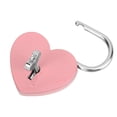 thumbnail image 4 of Candado de metal con forma de corazón, colorido y exquisito, para manualidades del hogar, con llave, 45 x 59 mm, color rosa, 4 of 8