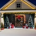thumbnail image 4 of Christmas Garage Door Cover Decorations, Christmas Garage Door Background Snowman Reindeer Rustic Banner Cover, Xmas Snow Santa Hanging Decoration Wall Backdrop for Xmas Home, 4 of 6