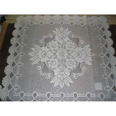 

36 x 36 in. European Lace Table Topper White