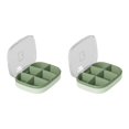 thumbnail image 1 of Transemion Impact-Resistant Pill Case Lightweight And Anti-Corrosion For Travel Sealing Green-6 Slots 2Set, 1 of 6