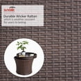 thumbnail image 5 of Sundale Outdoor Wicker Side Table All-Weather Patio Storage Box Rattan Bistro Table Brown, 5 of 7