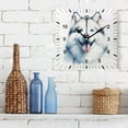 thumbnail image 3 of Alaskan Malamute Dog Wall Clock Battery Operated Silent Non-Ticking Bedroom Office Kitchen Home School Decor 7.8"(Black), 3 of 10