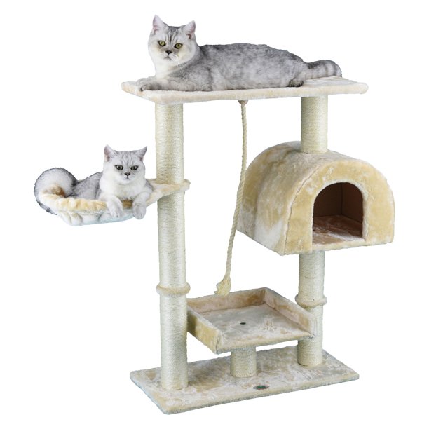 Go Pet Club 36 in. Samson Beige Cat Tree F16