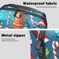 thumbnail image 4 of Christmas Waterproof Oxford Fabric Charger Case for Electronic Devices, Hard Drive, Cords, Cables, and Phone - 5.9x9.44x3.14 Inches, 4 of 6