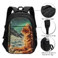 thumbnail image 3 of Balery Space Adventurer Cat Mochila con carga USB para hombre y mujer - Mochila impermeable y antirrobo para laptop con puerto USB para viajes, trabajo, 3 of 7