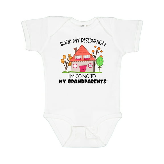Inktastic Book My Reservation I'm Going to My Grandparents'- House Boys or Girls Baby Bodysuit