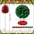 thumbnail image 2 of 12 piñas de pino con purpurina roja y verde de Thiccywoov, 8 cm, 2 of 6