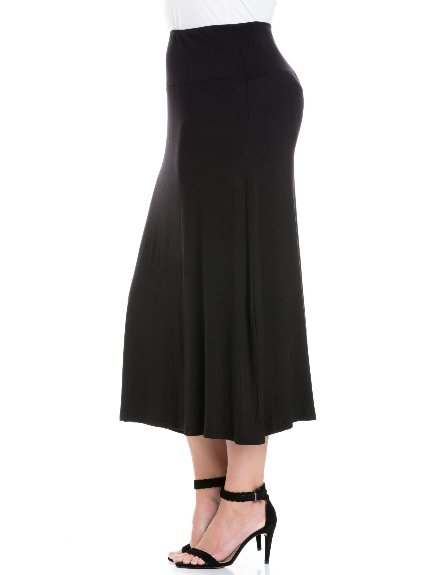 24/7 Comfort Apparel Women's Plus Size Maxi Skirt