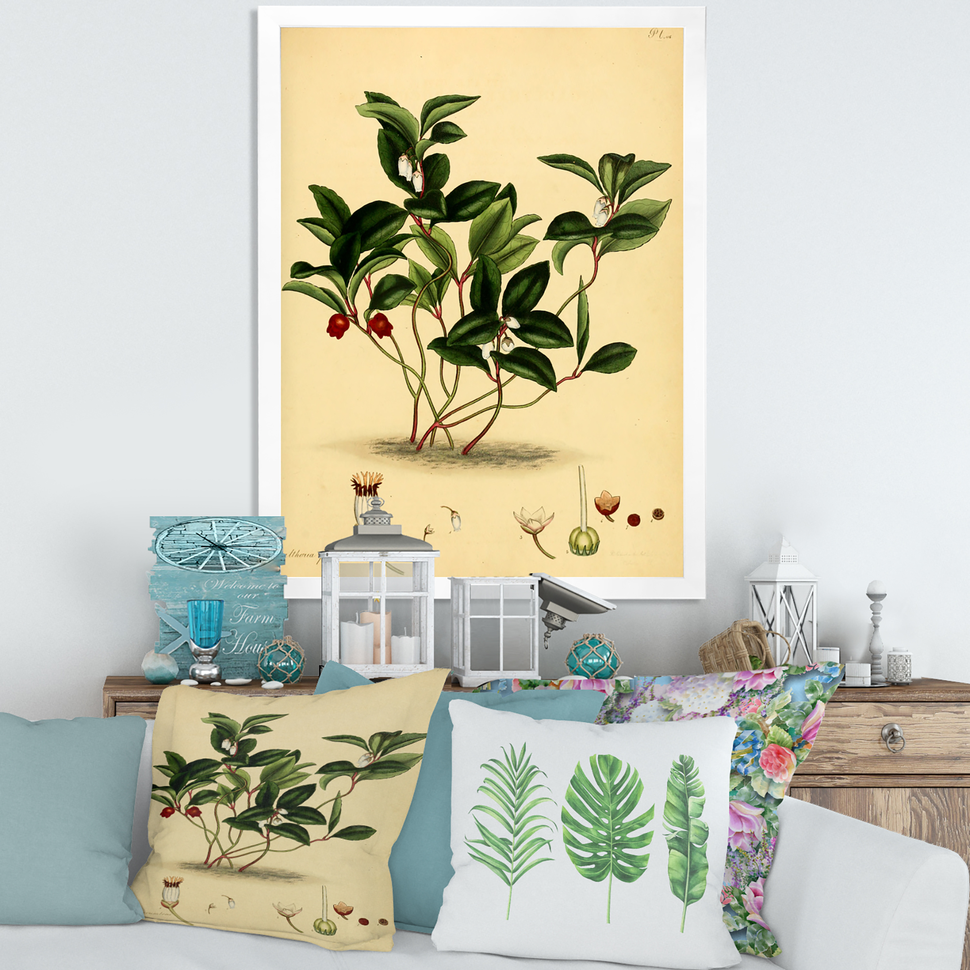 Designart 'Ancient Plant Life III' Traditional Framed Art Print