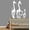 Whtie, variant on Giraffes Three Wall Decal ~ Children or Other 25" x 30" (Gray)