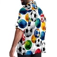 thumbnail image 3 of Football Men's Short Sleeve Shirts with Spread Collar Tops, Casual Printed Poplin Shirt, Button Down Short Summer Beach Shirts - Unisex, 3 of 6