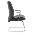 thumbnail image 4 of Scranton & Co Black Fabric Visitor Chair with Chrome Sled Base, 4 of 19