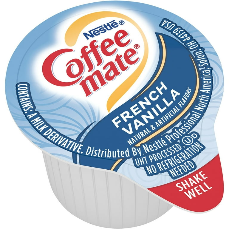 Coffee Mate French Vanilla Liquid Creamer, oz Mini Cups, 180