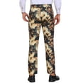 thumbnail image 3 of INSPIRE CHIC Floral Pants for Men's Pattern Trousers Straight Leg Flat Front Flower Printed Pants 36 Black, 3 of 6