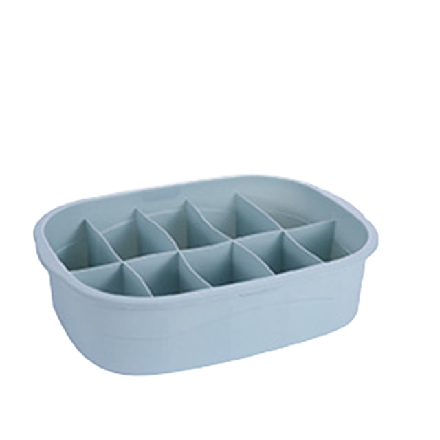 relayinert Plastic Closet Underwear Organizer Drawer Divider Bras Container Case Sock Ties Storage Box No.06