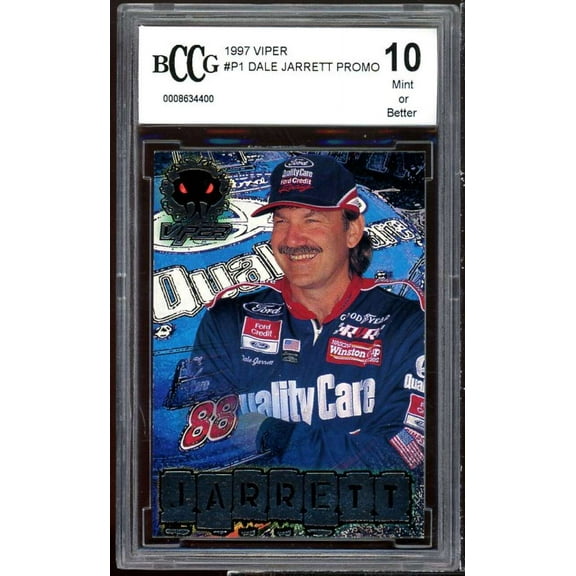 Dale Jarrett Promo Card 1997 Viper #p1 BGS BCCG 10