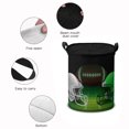 thumbnail image 4 of American Football Field Helmets Ball Round Laundry Hamper with Drawstring, Collapsible Dirty Clothes Storage Basket, Bedroom Nursery Dorm Bin for Toys Baby, 4 of 6
