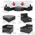 thumbnail image 2 of CoSoTower Outdoor Wicker Sectional Sofa Set - Cushioned Patio Set with Quarter Round Coffee Table, 2 of 7