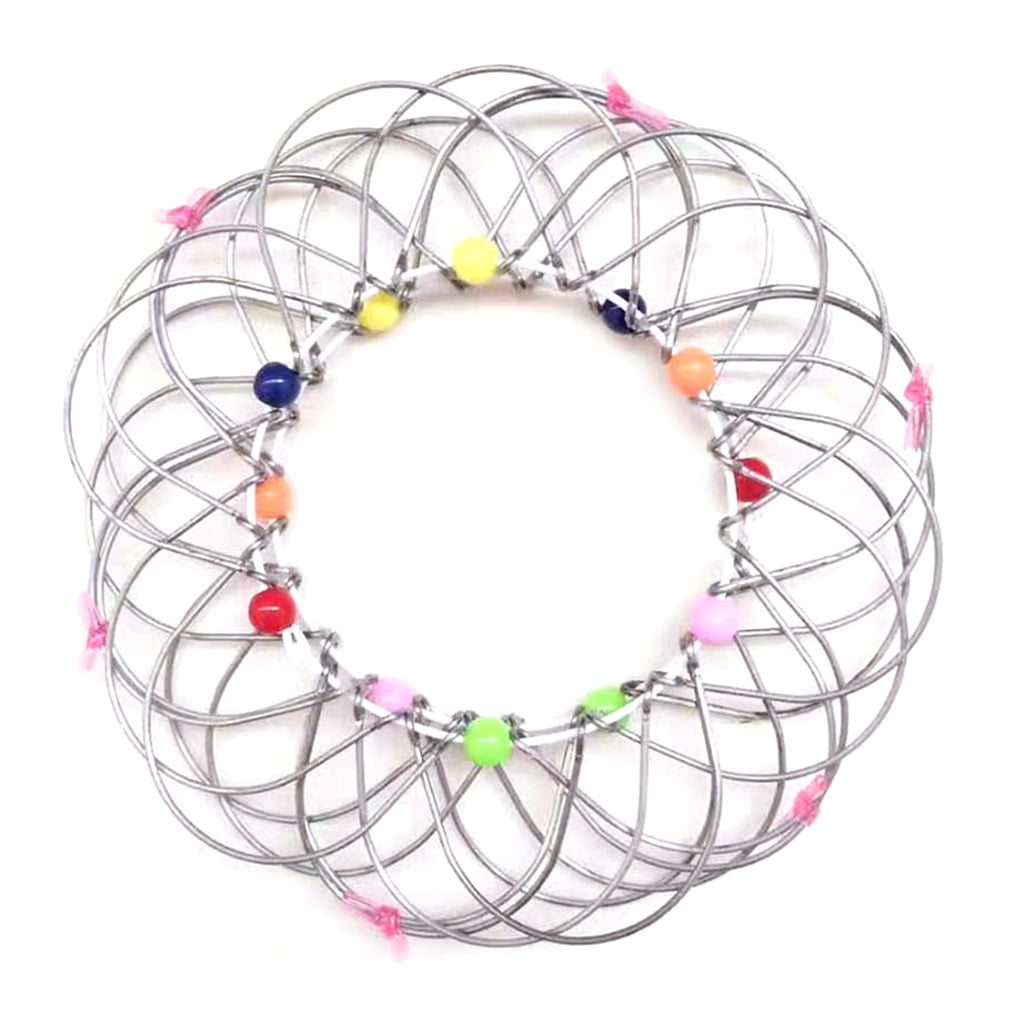 Mandala Flower Basket Toy Magic Loops Toy Fidget Anxiety Toy Family Puzzles Brain Teaser Transform Ballzz Tangle Teens Fidget Mandala Wire Toy for Adult Children 