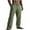 Army Green, variant on Axiiglly Mens Casual Pants Lightweight Wide Leg Pants Elastic Waist Soft Long Pants Loose Baggy Beach Pant with Pockets L