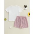 thumbnail image 6 of BemeyourBBs Toddler Boys Summer Outfits Sailboat Embroidery T-Shirts Shorts, 6 of 9