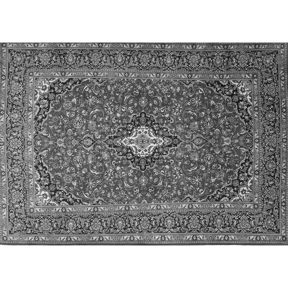 Ahgly Company Indoor Rectangle Medallion Gray Traditional Area Rugs, 2' x 5'