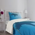 thumbnail image 3 of Ambesonne Shark Quilted Bedspread Set 2 Pcs, Fish in Ocean Swimming, Twin Size, Pale Blue, 3 of 5