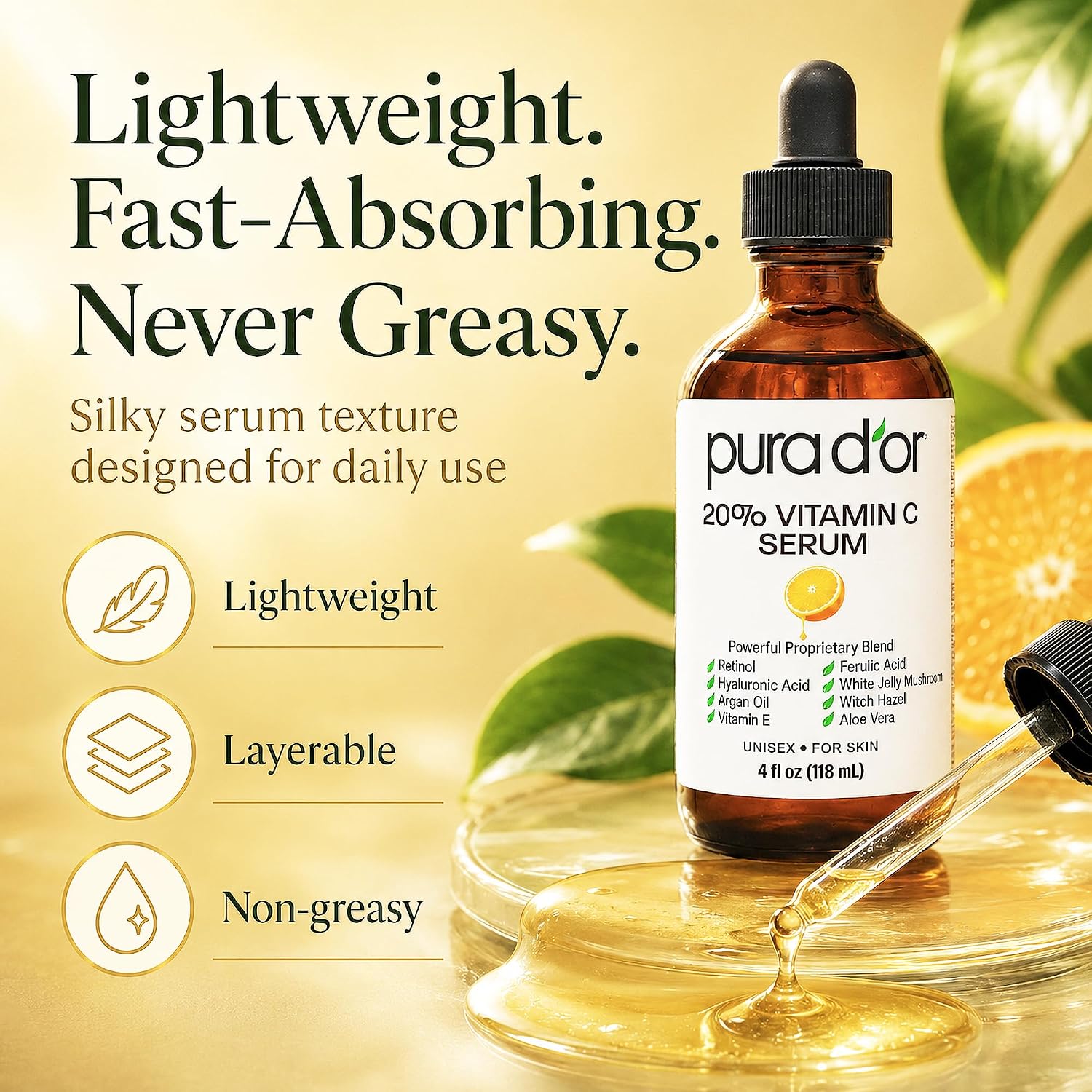 Pura D'Or 20% Vitamin C Serum, 4 fl oz photo 5