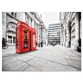 thumbnail image 2 of Phone Booths on Street - Cityscape Canvas Print, 2 of 3