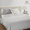 Casa Platino 100 Cotton 4 Piece Pure Percale Queen Size Bed Sheets Set