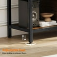 thumbnail image 4 of TROPOW Tv Stands for Living Room,58" Large TV Console Table with 2 Closed Storage Spaces and Open Compartments, Wooden Entertainment Center with Adjustable Feet for Living Room, Bedroom, Brown, 4 of 10