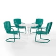 thumbnail image 6 of Outdoor Metal Dining Set - 5 Piece Patio Table & Chairs - Steel Frame, 6 of 10