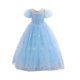 thumbnail image 1 of Vestido de princesa Elsa de Frozen para niñas, vestido largo de tul para fiesta de cumpleaños, 1 of 4