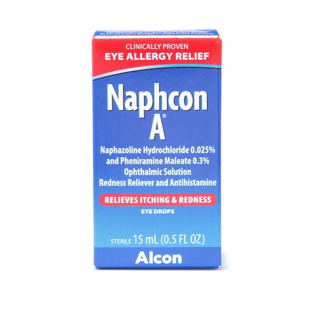 Naphcon a antihistamine eye drops for eye allergy relief, 15 ml