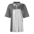 thumbnail image 4 of HAJWOH Polo Uniform Shirts for Womens School Short Sleeve Uniform Top Casual Button Tennis T-Shirts 2026 New Collared Golf Polo Shirts Lightweight Clothes, 4 of 4