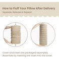 thumbnail image 4 of AELS Corduroy Striped Cylinder Pillows, 8" x 24" Decorative Bolster Pillows with Removable Washable Cover and Insert, Body Pillow for Couch and Bed, Living Room Bedroom Nursery Decor, Sand, 4 of 7