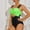 Green, variant on Njoeus Women's Color Block Cutout One 1 Piece Swimsuits Push Up Tummy Swimsuit Control High Waisted Crisscross Front Bathing Suit Monokini Swimwear (with Padded)